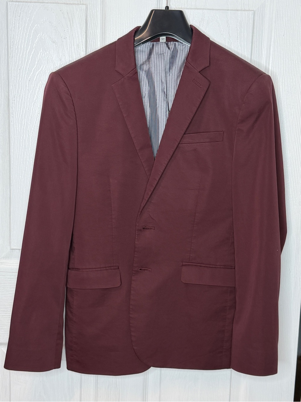 Express Men's Maroon Single-Breasted Blazer